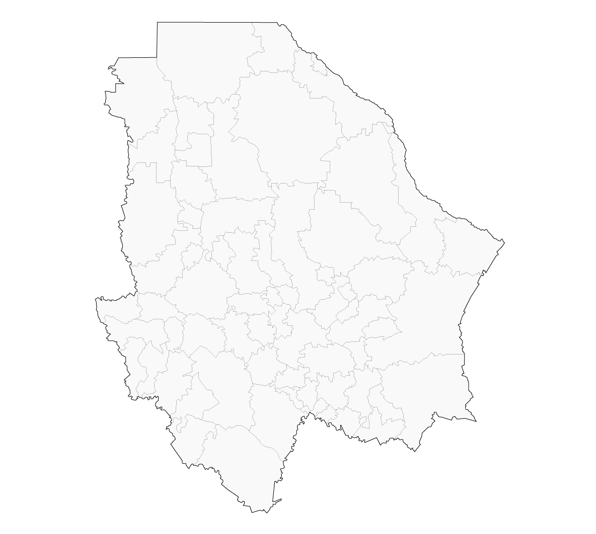 Mapa de Chihuahua con municipios representados